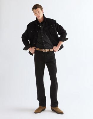Regular Cowboy Cut Jacket in Shadow Black