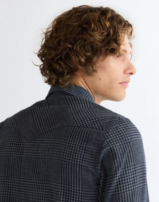 Regular Western Shirt in Healthered Indigo
