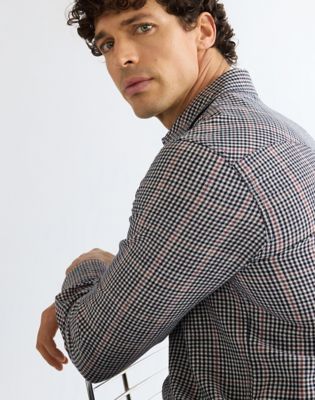 Regular Western Shirt in Red Indigo