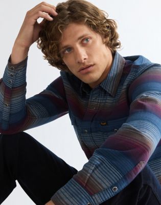 Regular Western Shirt in Dark Americana