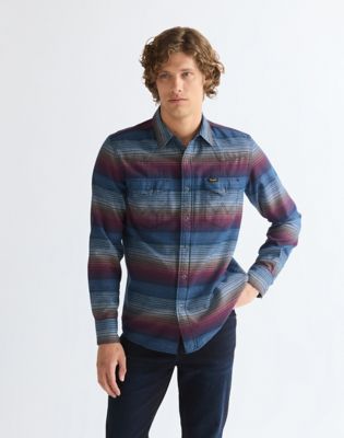 Regular Western Shirt in Dark Americana