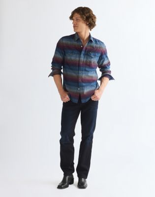Regular Western Shirt in Dark Americana
