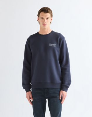 Regular Graphic Crew Sweatshirt in Dark Sapphire