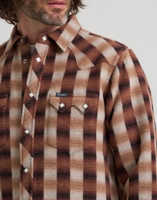 Blue Bell Regular Wool Western Shirt in Ombre