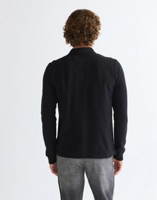 Wrangler koszula polo z dł. Rękawem Shirt czarny
