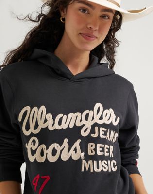 Wrangler&reg; x Coors&reg; Hoodie:Washed Black:M alternative view 4
