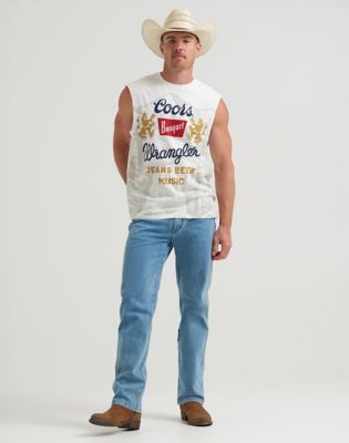 Wrangler&reg; x Coors&reg; Cut-Off Vintage Tank:Marshmallow:M alternative view 4