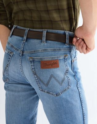 Plate Buckle Leather Belt in Dark Brown