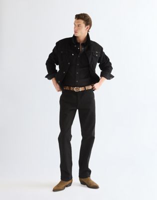 Snake Leather Belt in Brown