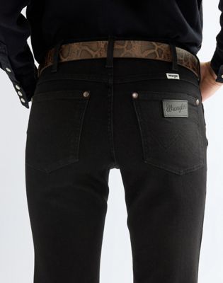 Snake Leather Belt in Dark Brown