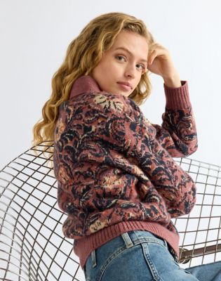 Regular Ranch Floral Polo Sweater in Mystic Floral