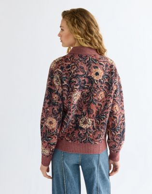 Regular Ranch Floral Polo Sweater in Mystic Floral