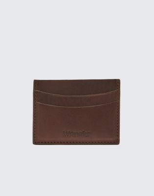 Leather Card Holder in Dark Cognac