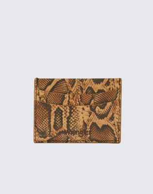 Leather Card Holder in Snake