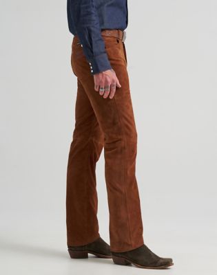 Blue Bell 13MWZ Original Cowboy Cut Leather Trousers in Cherry Mahogany