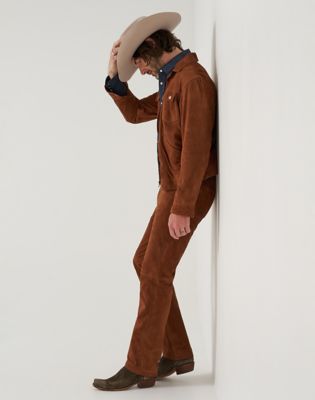 Blue Bell 13MWZ Original Cowboy Cut Leather Trousers in Cherry Mahogany