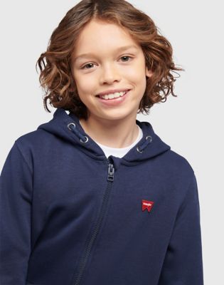 Festival Badge Zip Hoodie in Navy Blazer