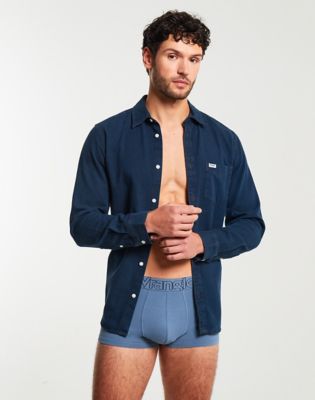 Wrangler 3-Pack Trunks Navy, Grey & Blue Mix Size S