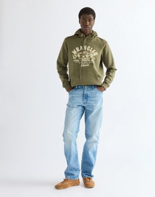 Regular Americana Hoodie in Olive Night