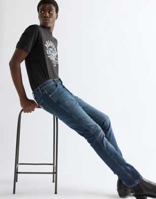 Larston Slim Tapered Toughlite Low Stretch Jean in Moonlit