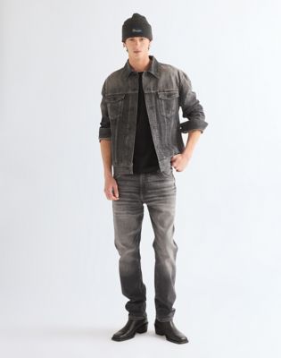 Ribbed Wool Beanie in Dark Grey