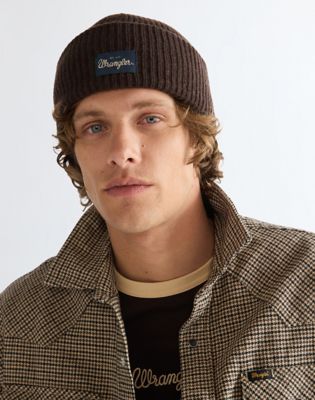 Ribbed Wool Beanie in Chocolate Torte