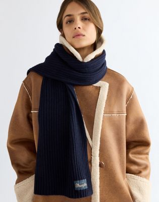 Wool Scarf in Navy