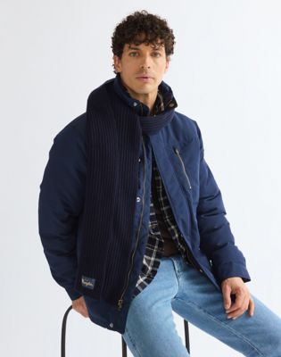 Wool Scarf in Navy