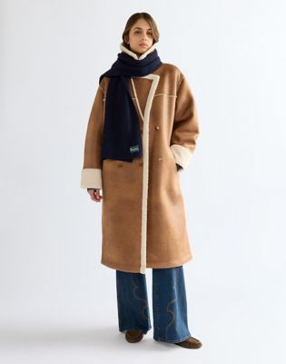 Wool Scarf in Navy