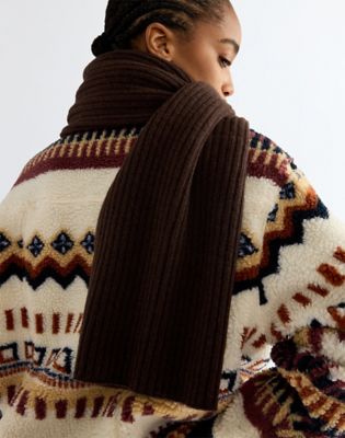 Wool Scarf in Chocolate Torte