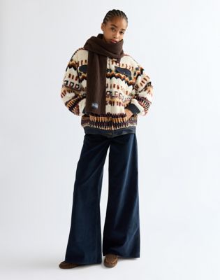 Wool Scarf in Chocolate Torte