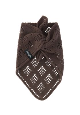 Wool Bandana Scarf in Chocolate Torte