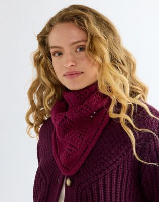 Wool Bandana Scarf in Potent Purple