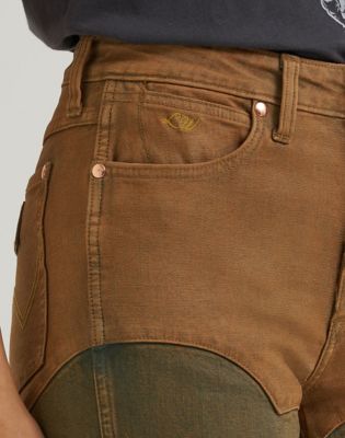 Lainey Wilson x Wrangler Chapped Flare Jean in Brown