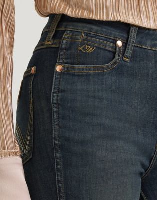 Lainey Wilson x Wrangler Boot Hugger Jean in Dark Denim