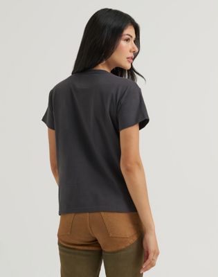 Lainey Wilson x Wrangler Giddy Up Tee in Black