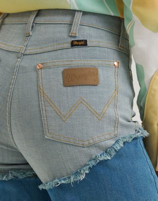 Lainey Wilson x Wrangler Chapped Cheeky Wide Leg Jean in Classic Blue