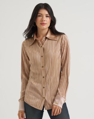 Lainey Wilson x Wrangler Lainey Snap Shirt in Rose Gold