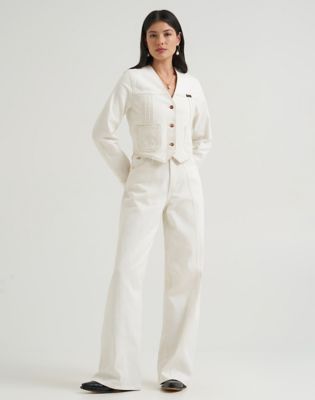 Lainey Wilson x Wrangler Tour Barrel Jean in Pearl White