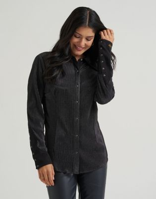 Lainey Wilson x Wrangler Lainey Shirt in Shimmer Night Sky