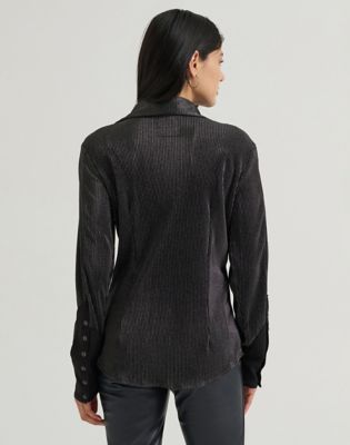 Lainey Wilson x Wrangler Lainey Shirt in Shimmer Night Sky