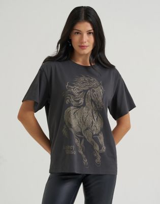 Lainey Wilson x Wrangler Golden Tex Tee in Nightshade
