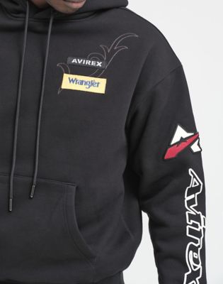 Wrangler&reg; x Avirex&reg; Hoodie in Black