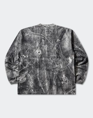 Wrangler X ROA Jersey Long Sleeve Tee in Dark Owl Camo