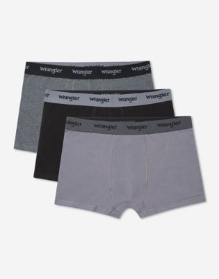 3-Pack Trunks in Charcoal, Black & Poppyseed