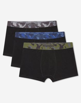 3-Pack Trunks in Pesto, Blue & Grey Camo