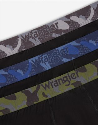 3-Pack Trunks in Pesto, Blue & Grey Camo