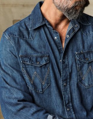 Wrangler x Imogene + Willie 27MW Denim Shirt in Washed