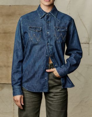 Wrangler x Imogene + Willie 27MW Denim Shirt in Washed
