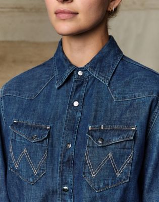 Wrangler x Imogene + Willie 27MW Denim Shirt in Washed